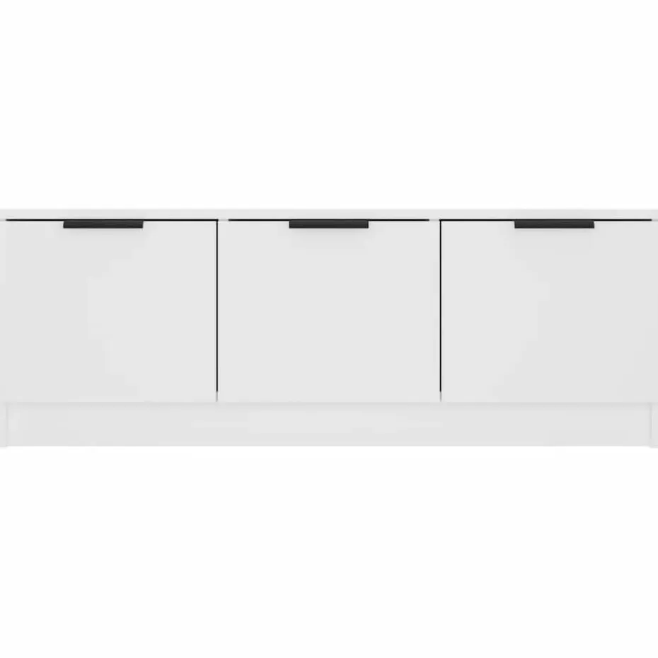 vidaXL - Wit TV-meubel met 3 deuren - Bewerkt hout - 102x35x36,5 cm