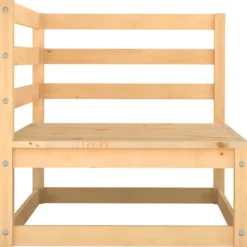 vidaXL - 2-zits Bank - Grijs - Grenenhout