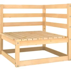 vidaXL - 2-zits Bank - Grijs - Grenenhout