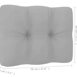 vidaXL - 2-zits Bank - Grijs - Grenenhout