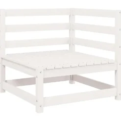 vidaXL - 2-zits Bank - Wit - Grenenhout