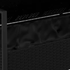 vidaXL - 2-zits Tuinbank met kussens - Zwart - Poly rattan - 112x59x82.5 cm