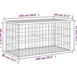 vidaXL - 2-zits Tuinbank schanskorfontwerp - Massief douglashout - 103x44x42 cm