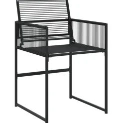 vidaXL - 4-zits Tuinset - Inklapbaar - Zwart - PE rattan - 110x107 cm