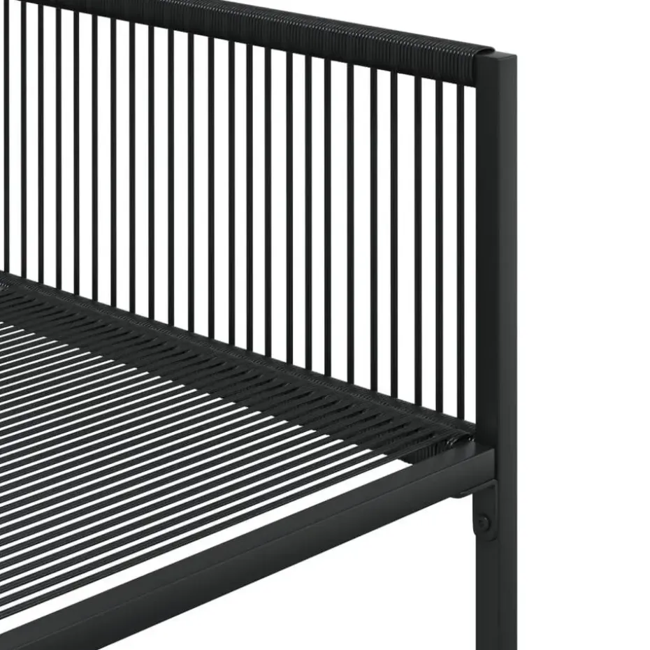 vidaXL - 4-zits Tuinset - Inklapbaar - Zwart - PE rattan - 110x107 cm