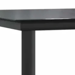 vidaXL - 5-zits Tuinset grijs kussens - Zwart PE rattan en staal - 160x80 cm