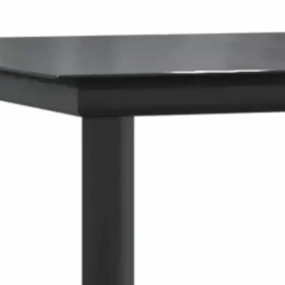 vidaXL - 5-zits Tuinset grijs kussens - Zwart PE rattan en staal - 160x80 cm