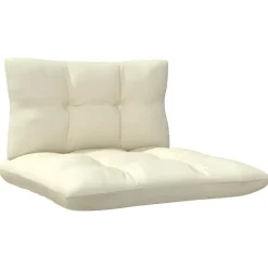 vidaXL - 2-zitsbank - Crème - Grenenhout