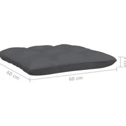 vidaXL - 2-zitsbank - Grijs - Grenenhout