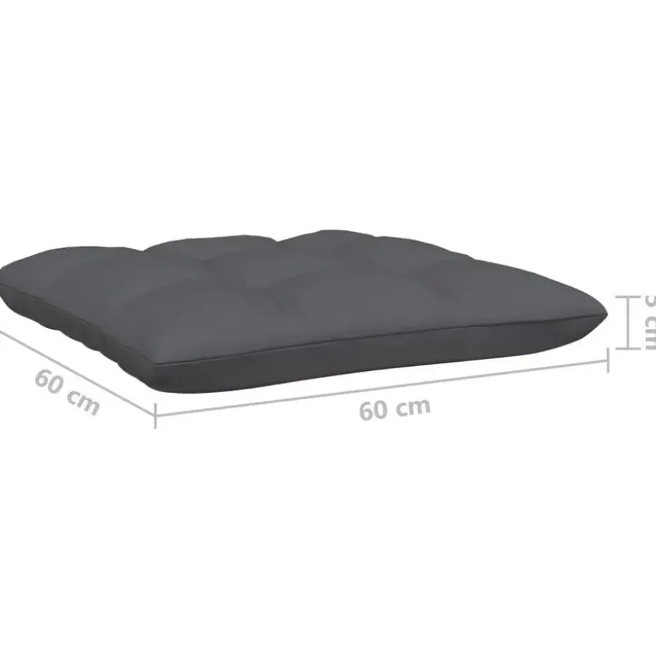 vidaXL - 2-zitsbank - Grijs - Grenenhout