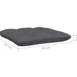 vidaXL - 2-zitsbank - Zwart - Grenenhout