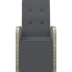 vidaXL - Zitstoel - Grijs - Poly rattan