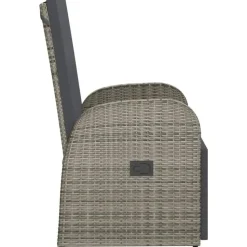 vidaXL - Zitstoel - Grijs - Poly rattan