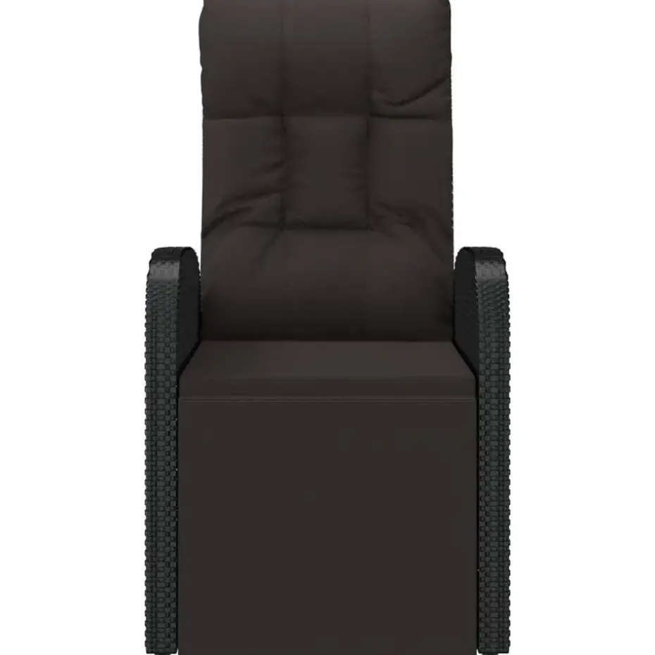 vidaXL - Zitstoel - Zwart - Poly rattan