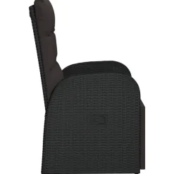 vidaXL - Zitstoel - Zwart - Poly rattan