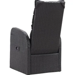 vidaXL - Zitstoel - Zwart - Poly rattan