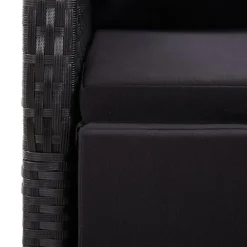 vidaXL - Zitstoel - Zwart - Poly rattan