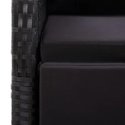 vidaXL - Zitstoel - Zwart - Poly rattan