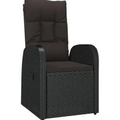 vidaXL - Zitstoel - Zwart - Poly rattan - 2 stuks