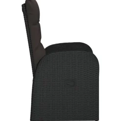 vidaXL - Zitstoel - Zwart - Poly rattan - 2 stuks