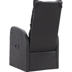 vidaXL - Zitstoel - Zwart - Poly rattan - 2 stuks