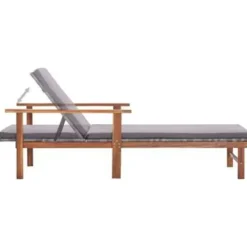 vidaXL - Zonnebed - Grijs - Poly rattan