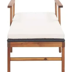 vidaXL - Zonnebed - Zwart - Poly rattan