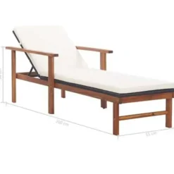 vidaXL - Zonnebed - Zwart - Poly rattan