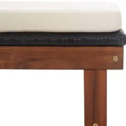 vidaXL - Zonnebed - Zwart - Poly rattan