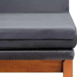 vidaXL - Zonnebed - Zwart - Poly rattan