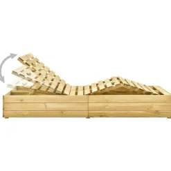 vidaXL - Zonnestoel - Beige - Grenenhout