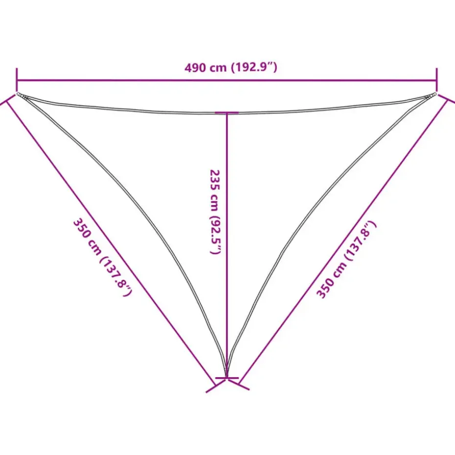 vidaXL - Zonnezeil - Antraciet - 3.5 x 3.5 x 4.9 m