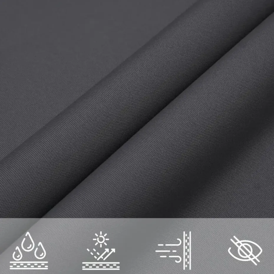 vidaXL - Zonnezeil - Antraciet - 4.5 x 4.5 x 4.5 m