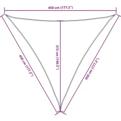 vidaXL - Zonnezeil - Antraciet - 4.5 x 4.5 x 4.5 m