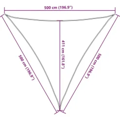 vidaXL - Zonnezeil - Antraciet - 5 x 5 x 5 m