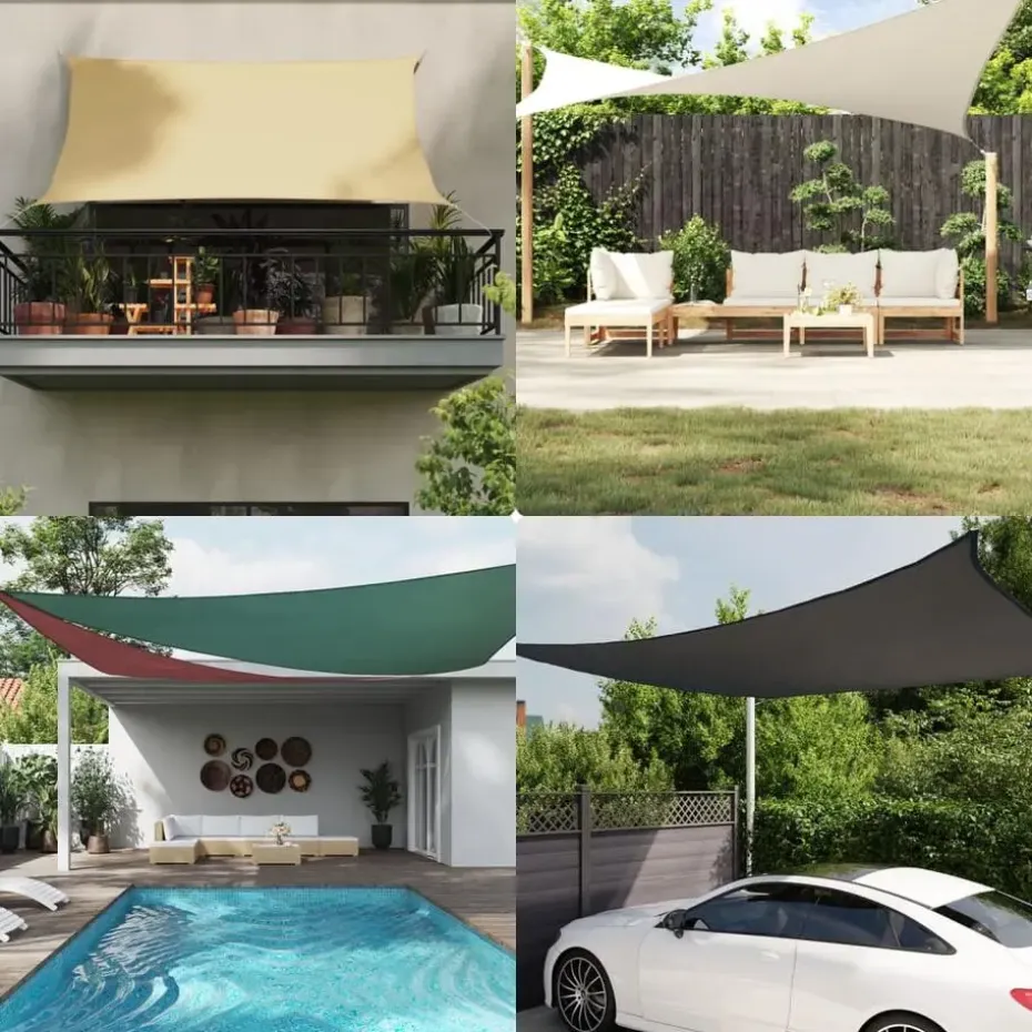 vidaXL - Zonnezeil - Antraciet - 3.6 x 3.6 m