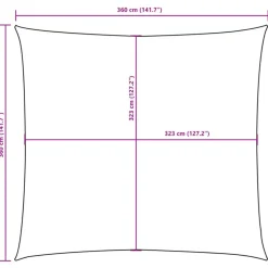 vidaXL - Zonnezeil - Antraciet - 3.6 x 3.6 m