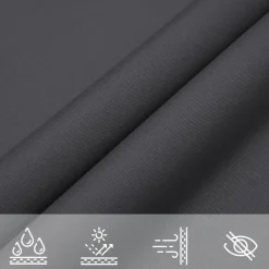 vidaXL - Zonnezeil - Antraciet - 3.5 x 4.5 m