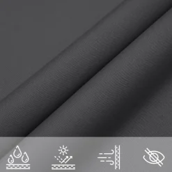 vidaXL - Zonnezeil - Antraciet - 5 x 5 x 5 m