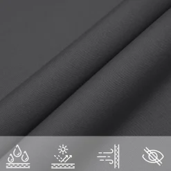 vidaXL - Zonnezeil - Antraciet - 3.6 x 3.6 x 3.6 m