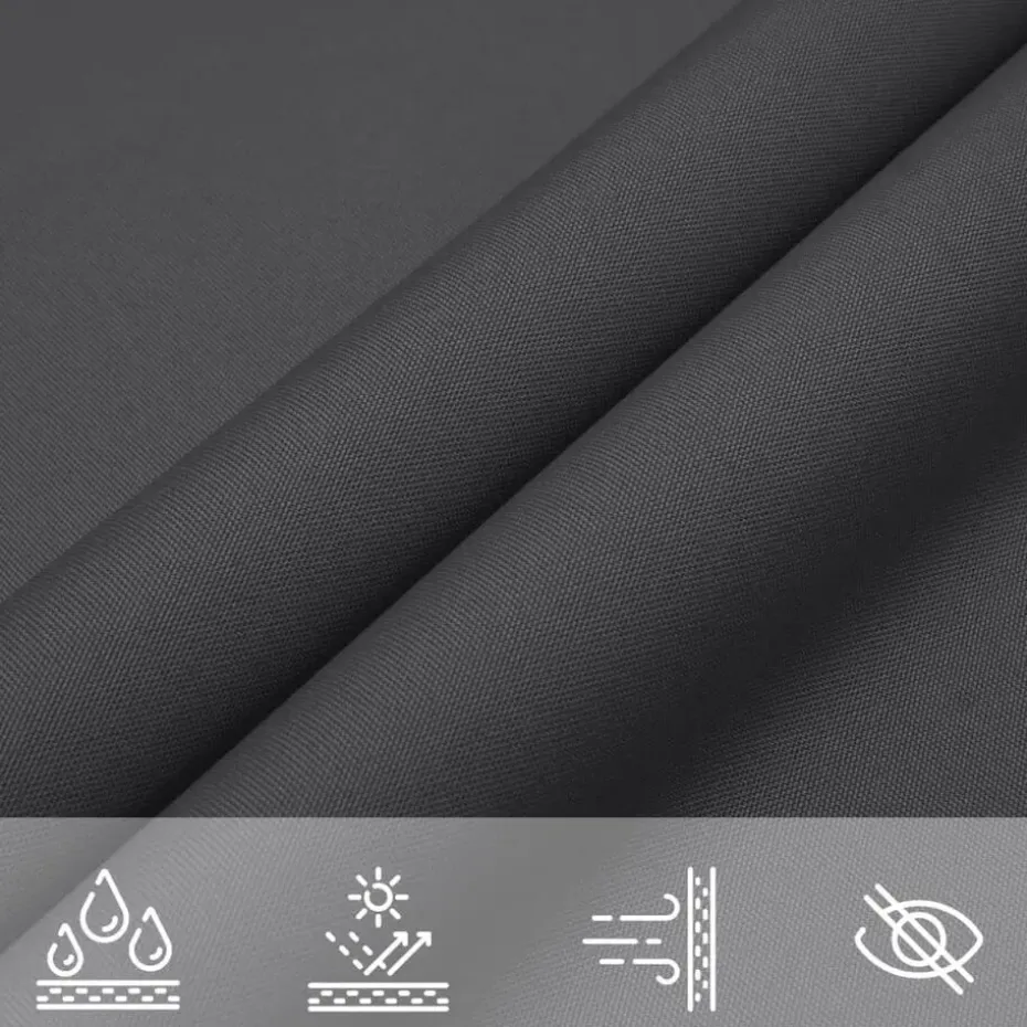 vidaXL - Zonnezeil - Antraciet - 3.6 x 3.6 x 3.6 m