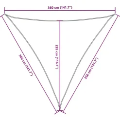 vidaXL - Zonnezeil - Antraciet - 3.6 x 3.6 x 3.6 m