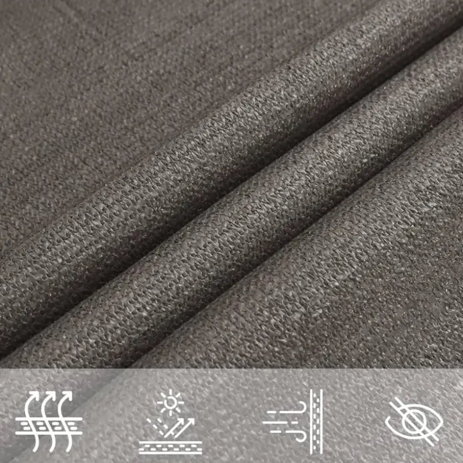 vidaXL - Zonnezeil - Antraciet - 3.6 x 3.6 x 3.6 m