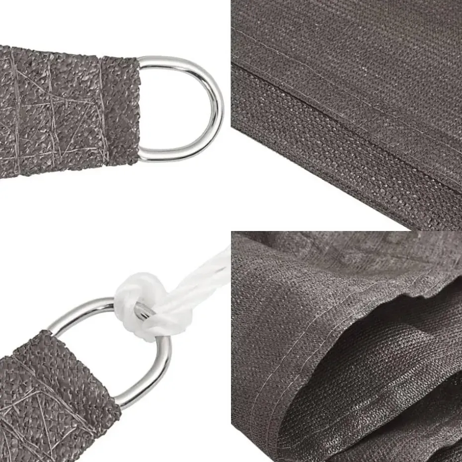 vidaXL - Zonnezeil - Antraciet - 3.6 x 3.6 x 3.6 m