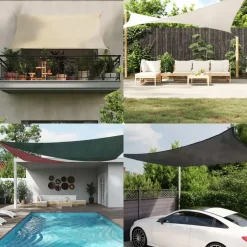 vidaXL - Zonnezeil - Antraciet - 3.6 x 3.6 m