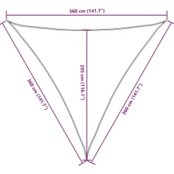 vidaXL - Zonnezeil - Beige - 3.6 x 3.6 x 3.6 m