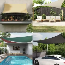 vidaXL - Zonnezeil - Beige - 2 x 4 m