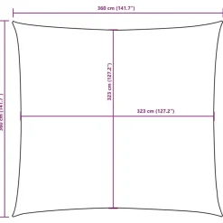 vidaXL - Zonnezeil - Beige - 3.6 x 3.6 m