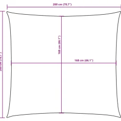 vidaXL - Zonnezeil - Bruin - 2 x 2 m