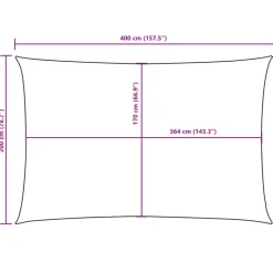 vidaXL - Zonnezeil - Bruin - 2 x 4 m